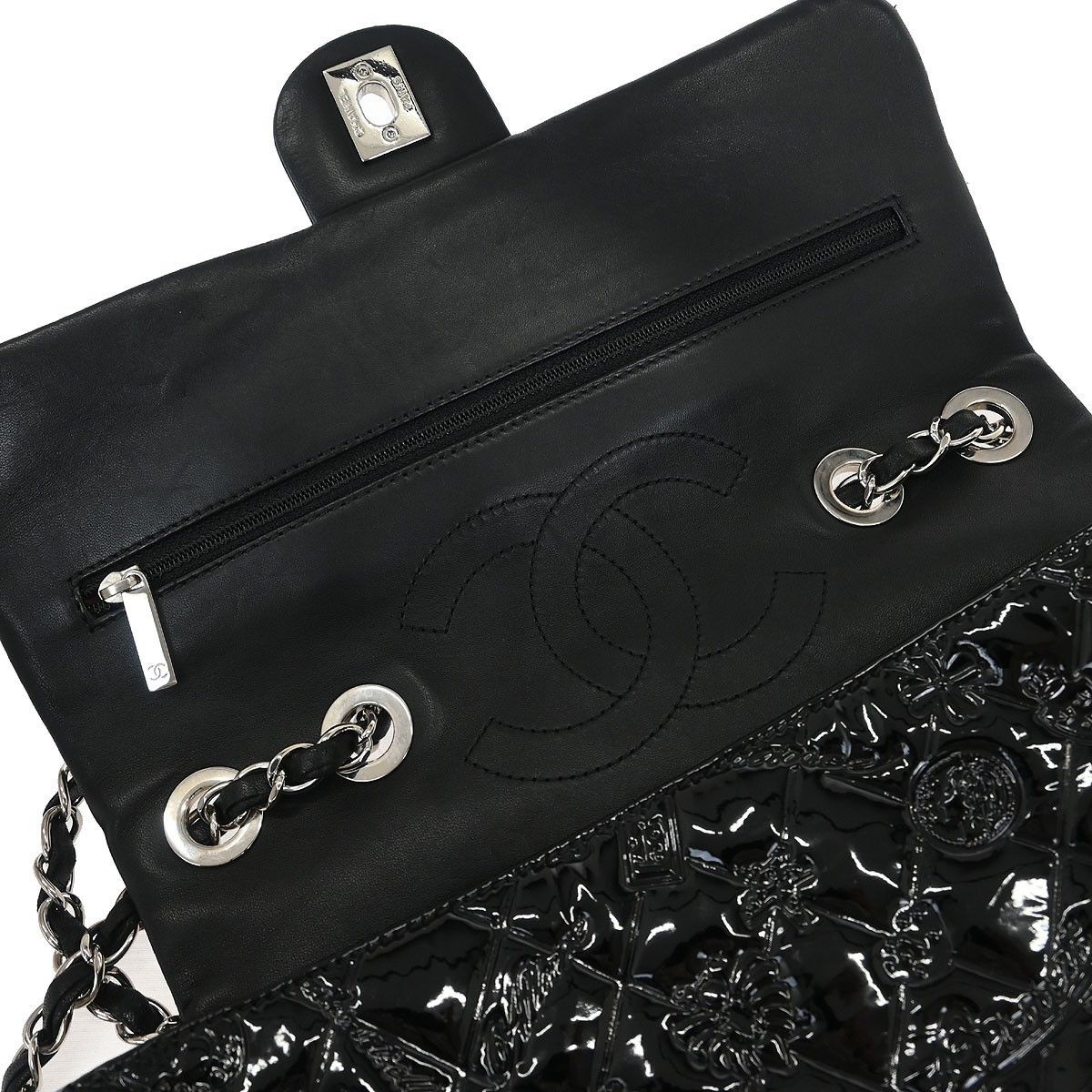 Chanel Chanel Lucky Symbols Flap Bag Embossed Patent Size ONE SIZE - 9 Thumbnail