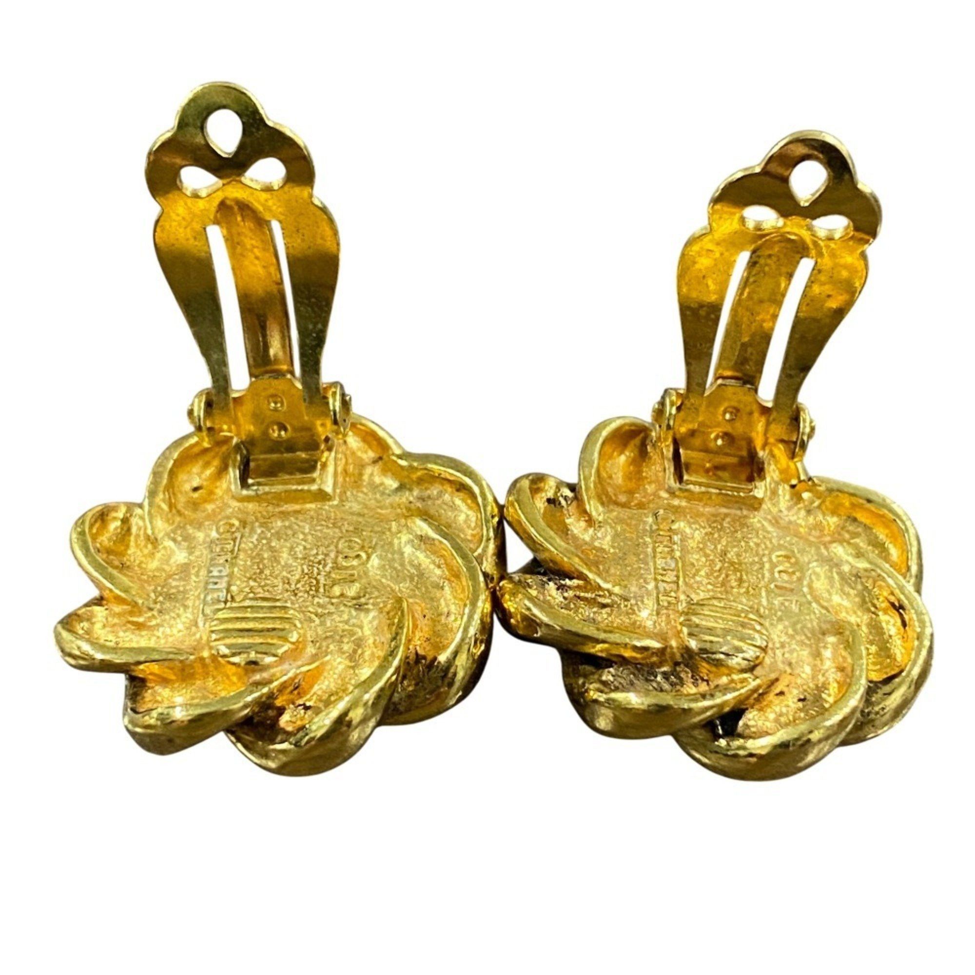 Chanel CHANEL Vintage Rope Twist Design Faux Pearl Earrings, Gold and White, Women's Size ONE SIZE - 5 Thumbnail