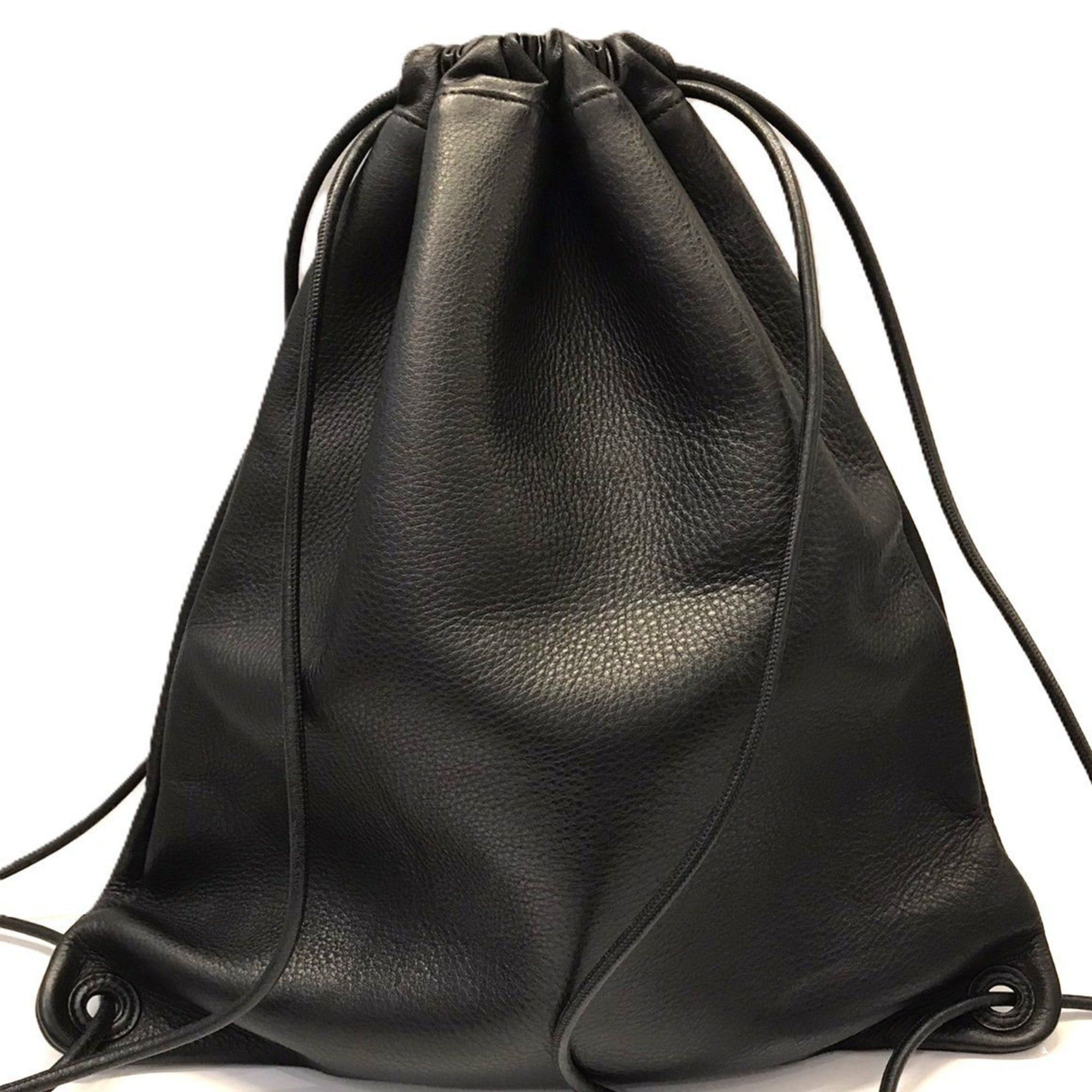balenciaga drawstring leather backpack Agneau Giant 12 Silver Hardware S Traveler Black 1862035  FASHIONPHILE Balenciaga Leather Backpack | neverlandsupply