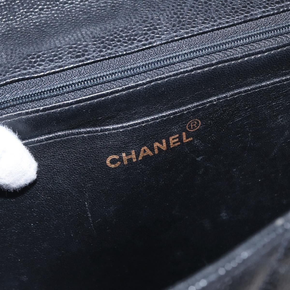 Chanel Chanel Vintage Classic Single Flap Bag Quilted Caviar Size ONE SIZE - 6 Thumbnail