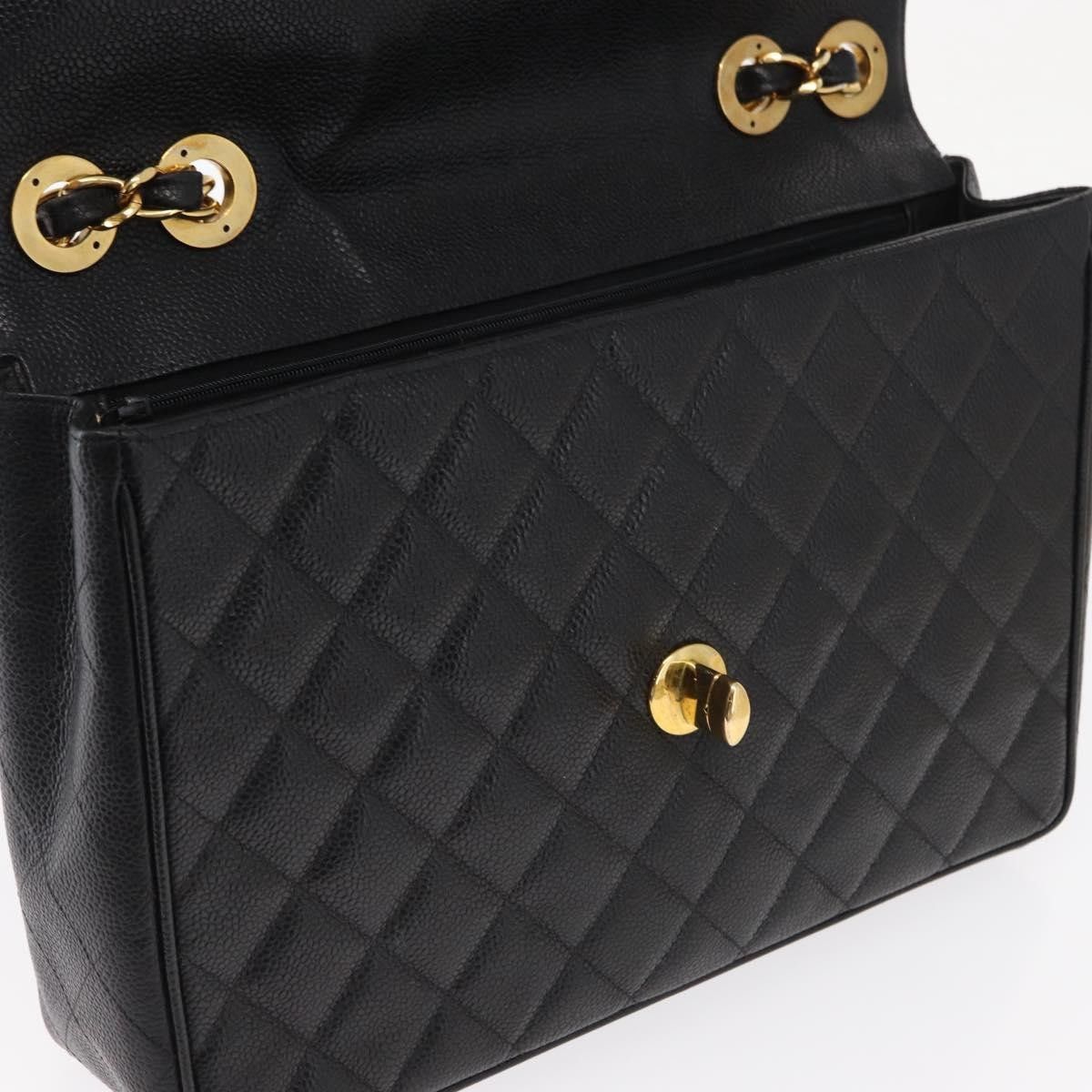 Chanel Chanel Vintage Classic Single Flap Bag Quilted Caviar Size ONE SIZE - 19 Thumbnail
