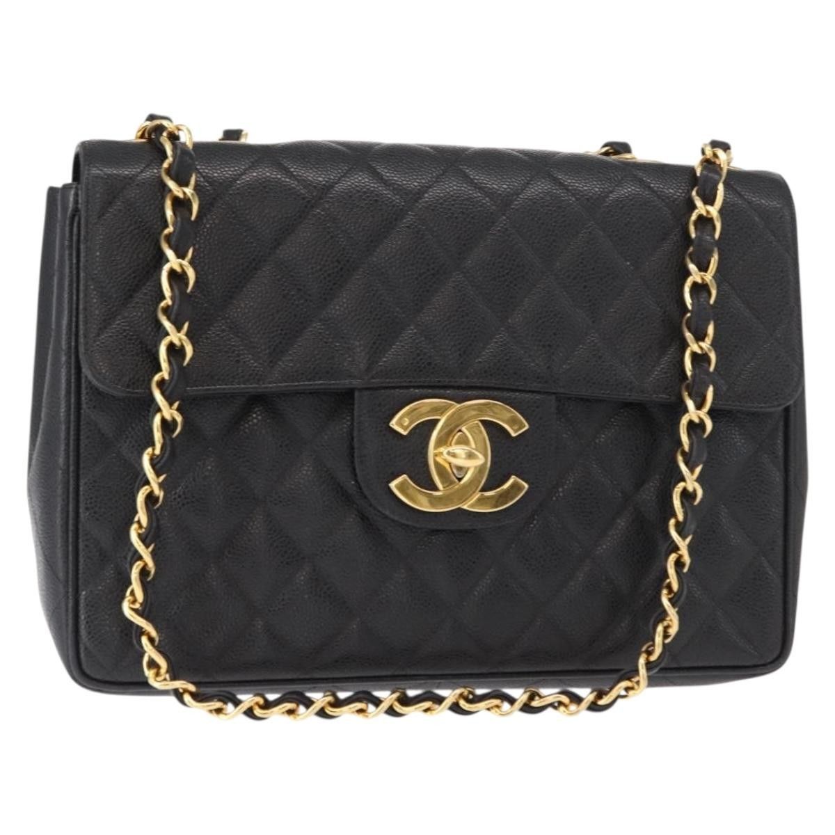 Chanel Chanel Vintage Classic Single Flap Bag Quilted Caviar Size ONE SIZE - 17 Thumbnail