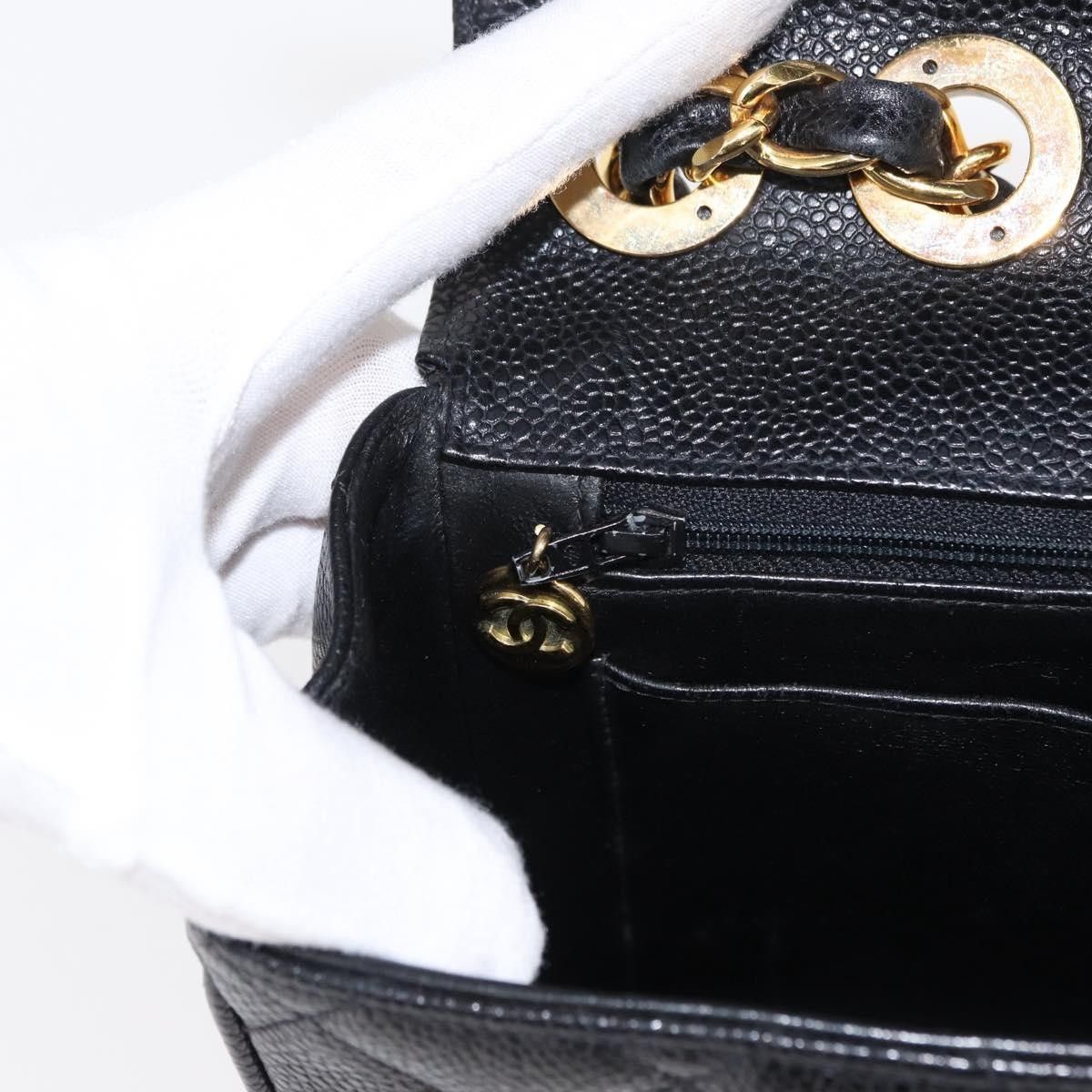 Chanel Chanel Vintage Classic Single Flap Bag Quilted Caviar Size ONE SIZE - 23 Thumbnail
