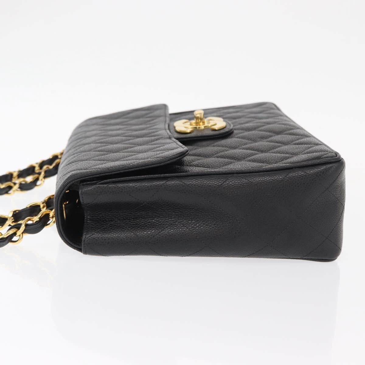 Chanel Chanel Vintage Classic Single Flap Bag Quilted Caviar Size ONE SIZE - 4 Thumbnail