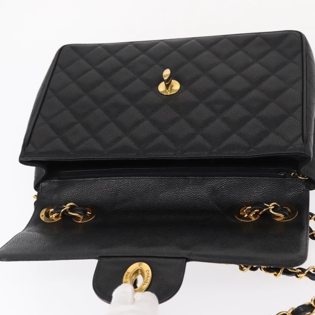 Chanel Chanel Vintage Classic Single Flap Bag Quilted Caviar Size ONE SIZE - 16 Thumbnail