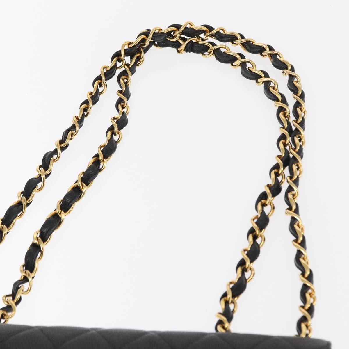 Chanel Chanel Vintage Classic Single Flap Bag Quilted Caviar Size ONE SIZE - 12 Thumbnail
