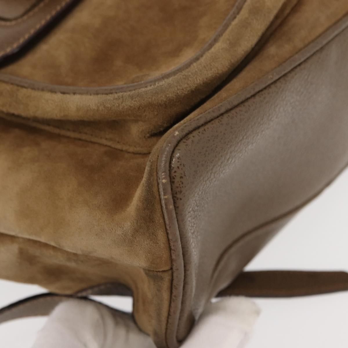 Gucci Gucci Vintage Bamboo Backpack Suede Size ONE SIZE - 9 Thumbnail