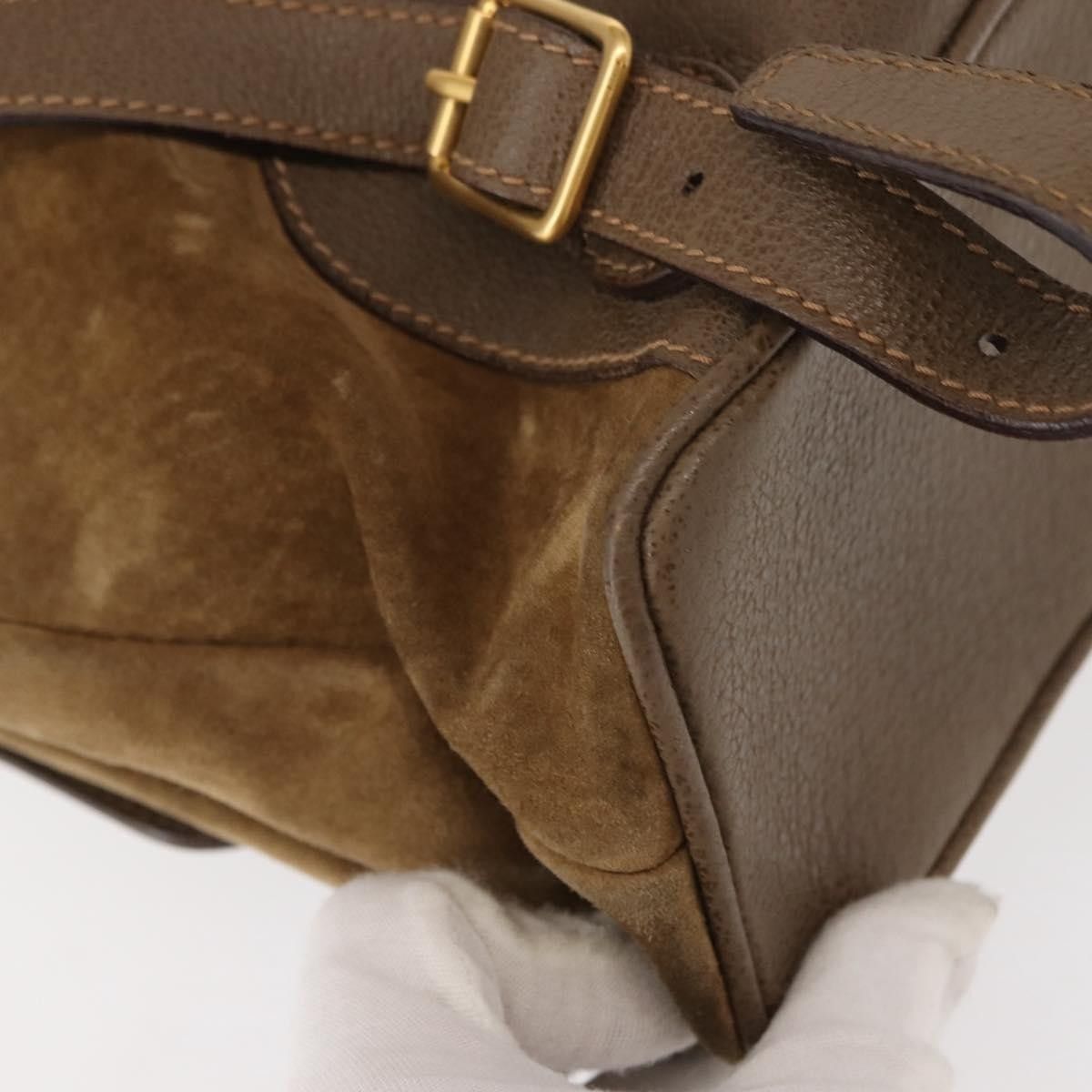 Gucci Gucci Vintage Bamboo Backpack Suede Size ONE SIZE - 12 Thumbnail