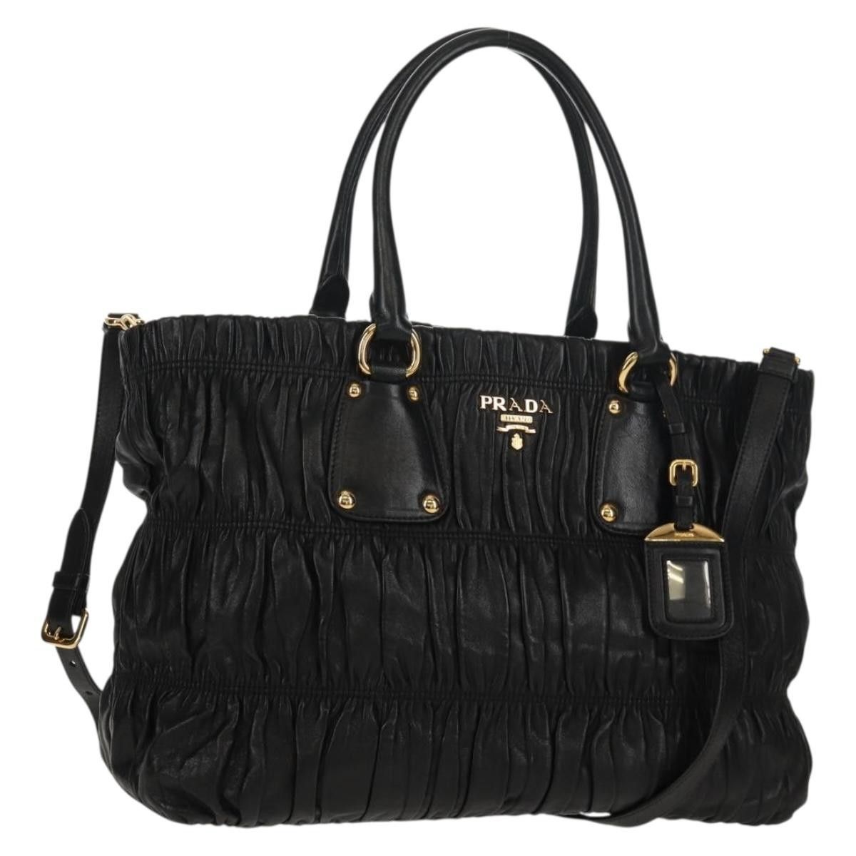 Prada Prada Gaufre Convertible Tote Nappa Leather Size ONE SIZE - 19 Thumbnail