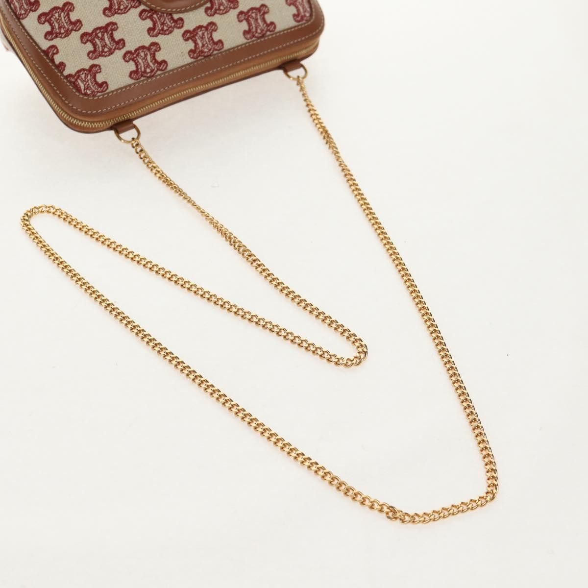Celine Celine Triomphe Chain Shoulder Bag Triomphe Coated Canvas Size ONE SIZE - 8 Thumbnail