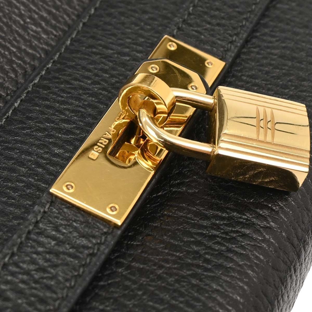 Hermes Hermes Kelly Handbag Black Ardennes with Gold Hardware Size ONE SIZE - 5 Thumbnail