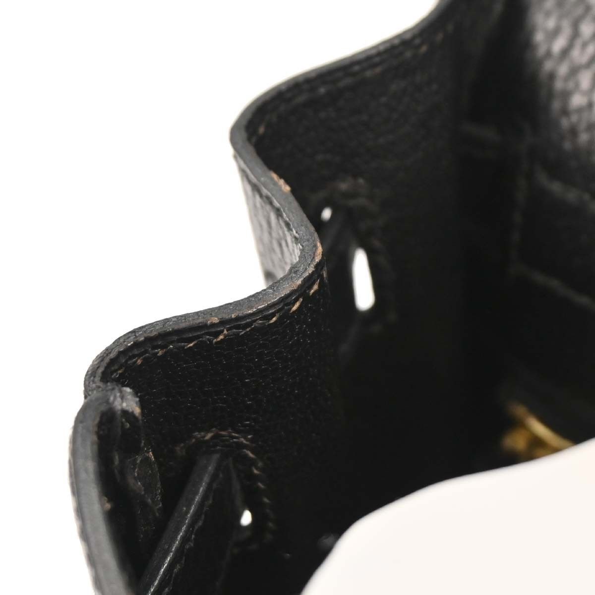 Hermes Hermes Kelly Handbag Black Ardennes with Gold Hardware Size ONE SIZE - 10 Thumbnail