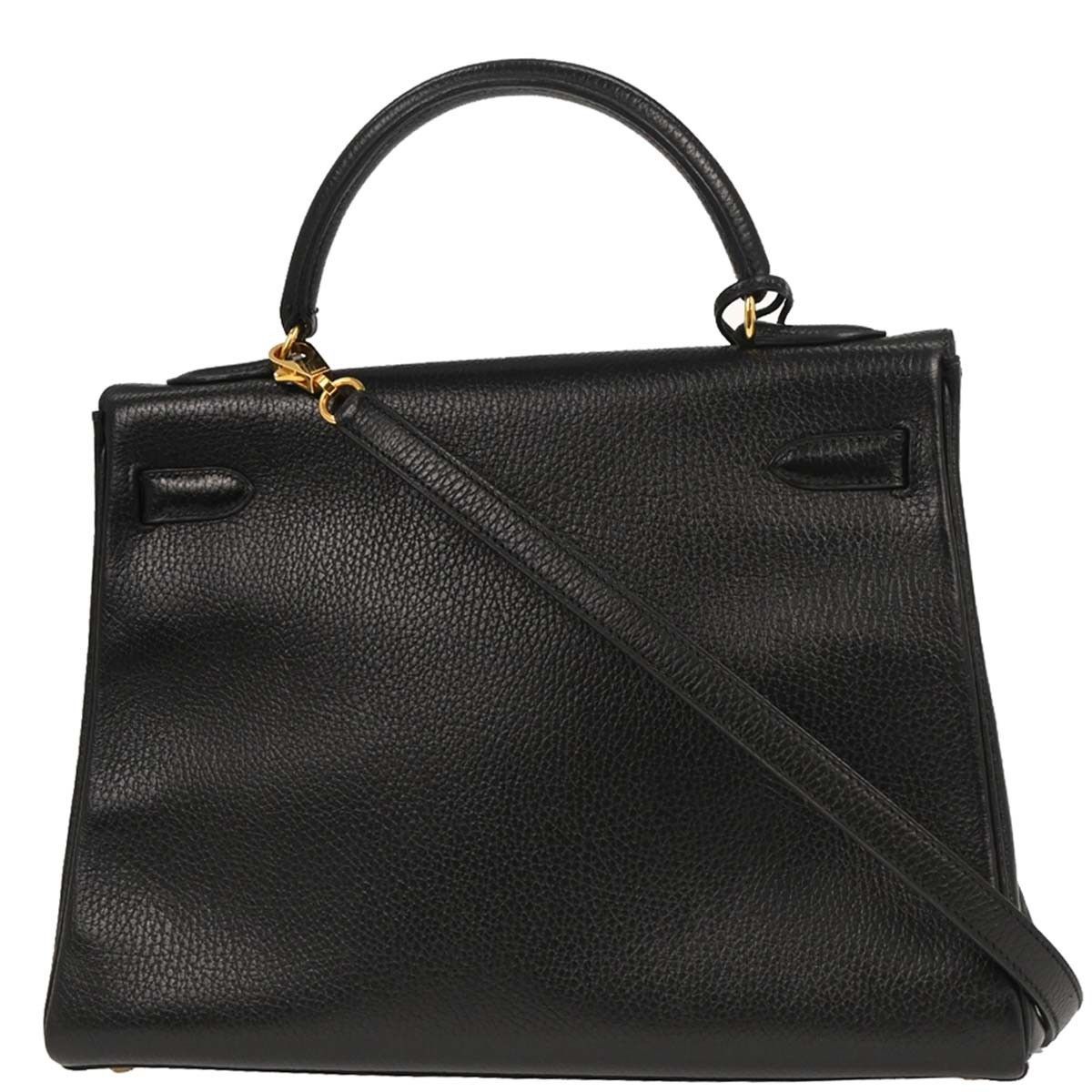 Hermes Hermes Kelly Handbag Black Ardennes with Gold Hardware Size ONE SIZE - 2 Thumbnail