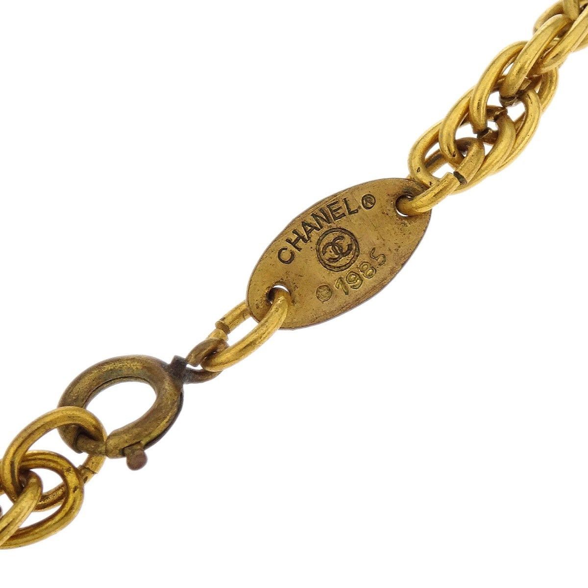 Chanel Chanel Vintage CC Pendent Necklace Plated Metal Size ONE SIZE - 4 Thumbnail
