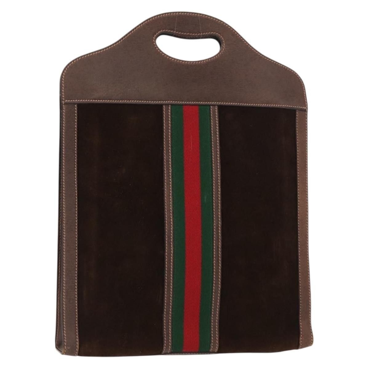 Gucci Gucci Vintage Web Sherry Line Suede Size ONE SIZE - 15 Thumbnail