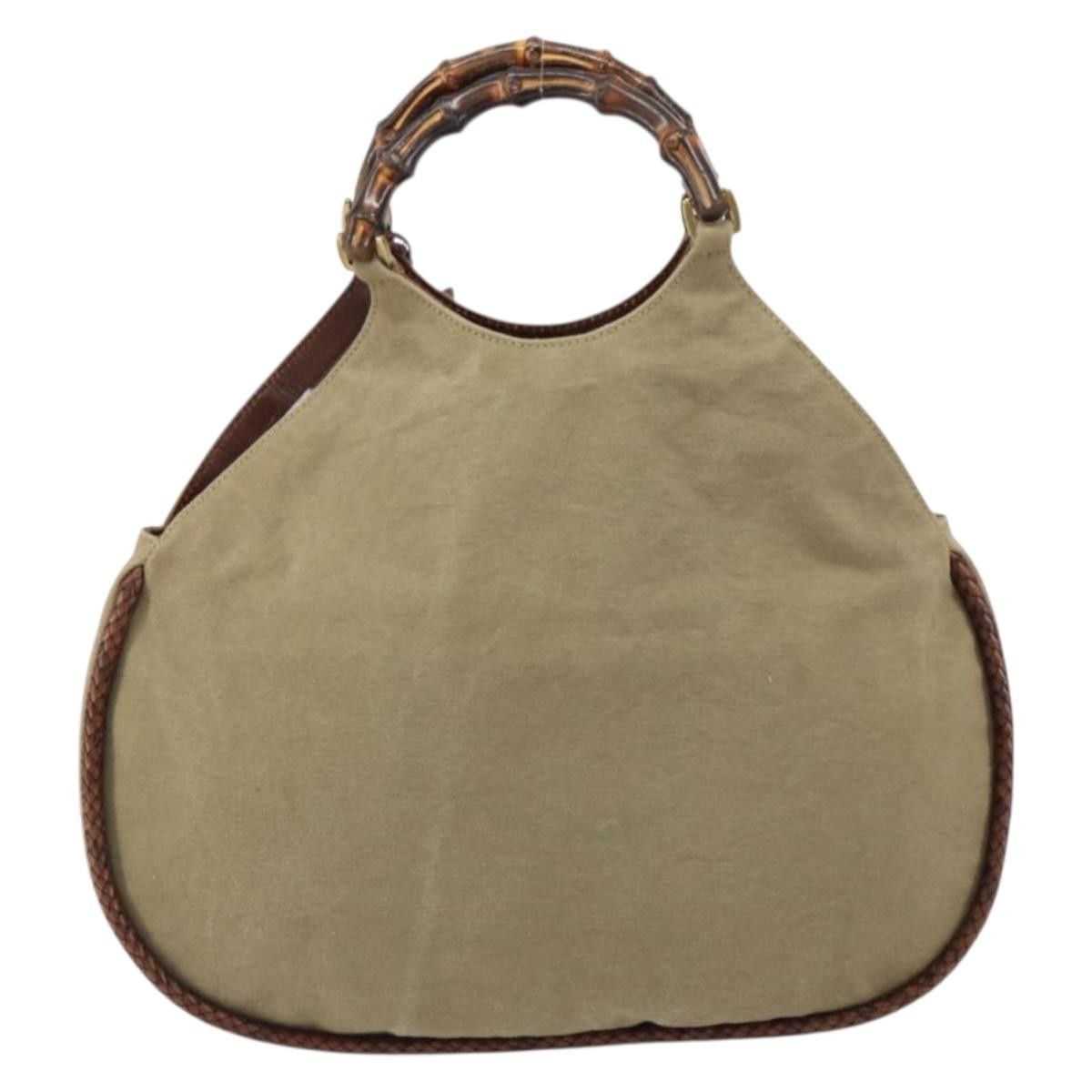 Gucci Gucci Vintage Bamboo Hobo Canvas Size ONE SIZE - 2 Thumbnail