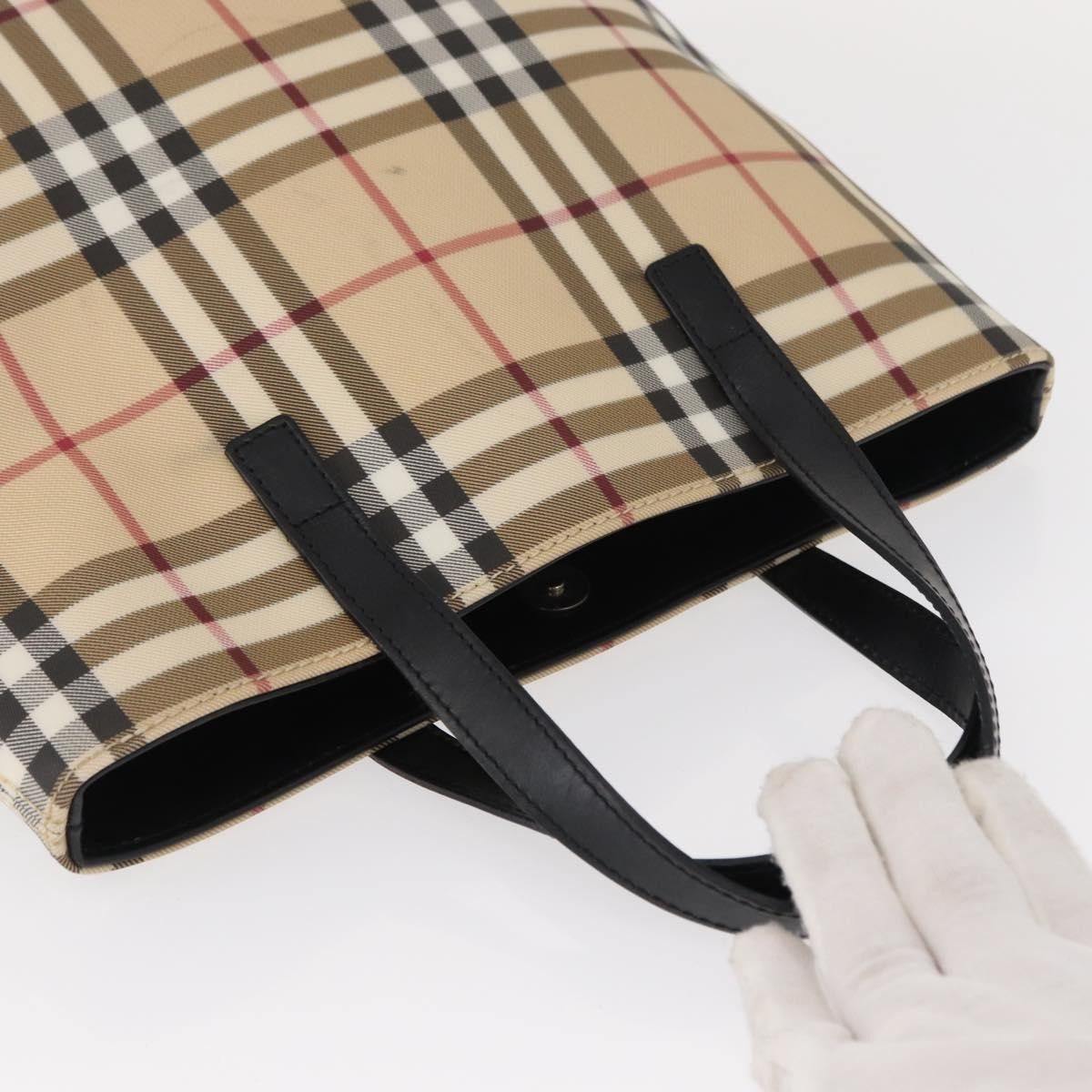 Burberry Burberry Top Handle Tote Nova Check Canvas Size ONE SIZE - 14 Thumbnail