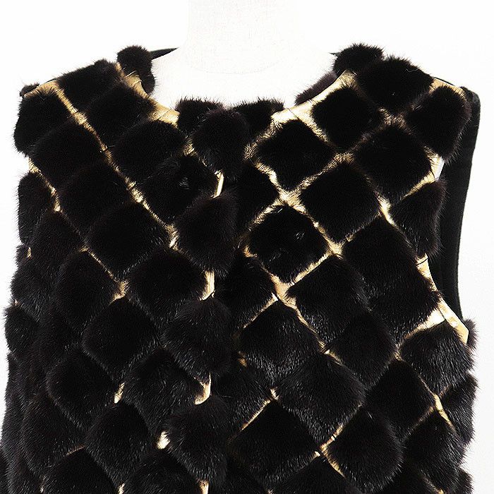 Other Other BRASCHI Loro Piana NAFA Mink Fur Vest Natural Material Outerwear DUTY FREE for USA Size ONE SIZE - 2 Thumbnail