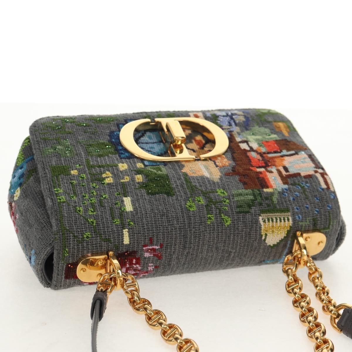 Dior Christian Dior Caro Bag Embroidered Cotton Size ONE SIZE - 13 Thumbnail