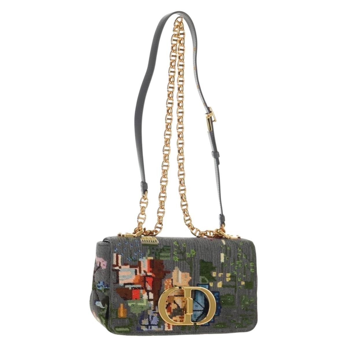 Dior Christian Dior Caro Bag Embroidered Cotton Size ONE SIZE - 18 Thumbnail