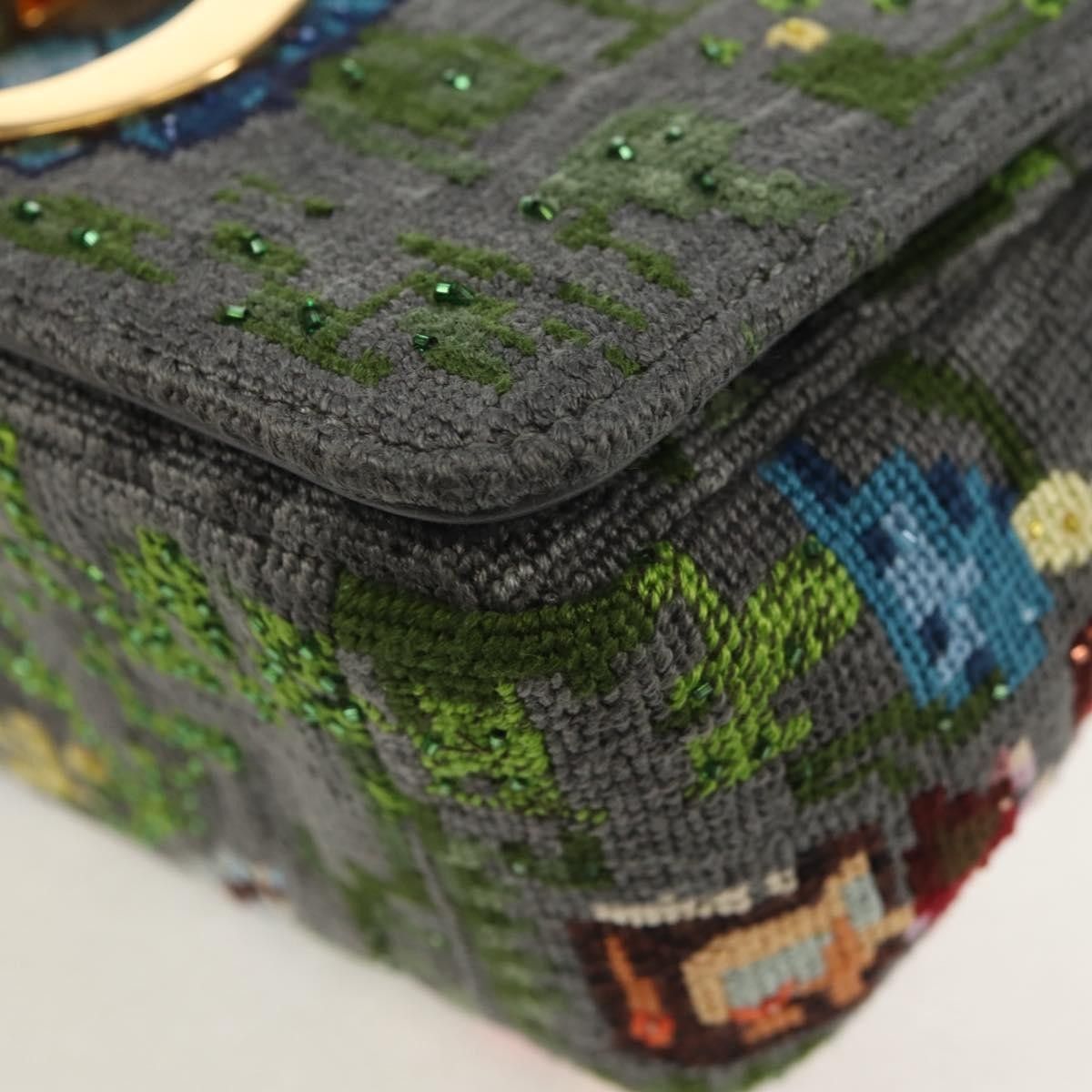 Dior Christian Dior Caro Bag Embroidered Cotton Size ONE SIZE - 9 Thumbnail