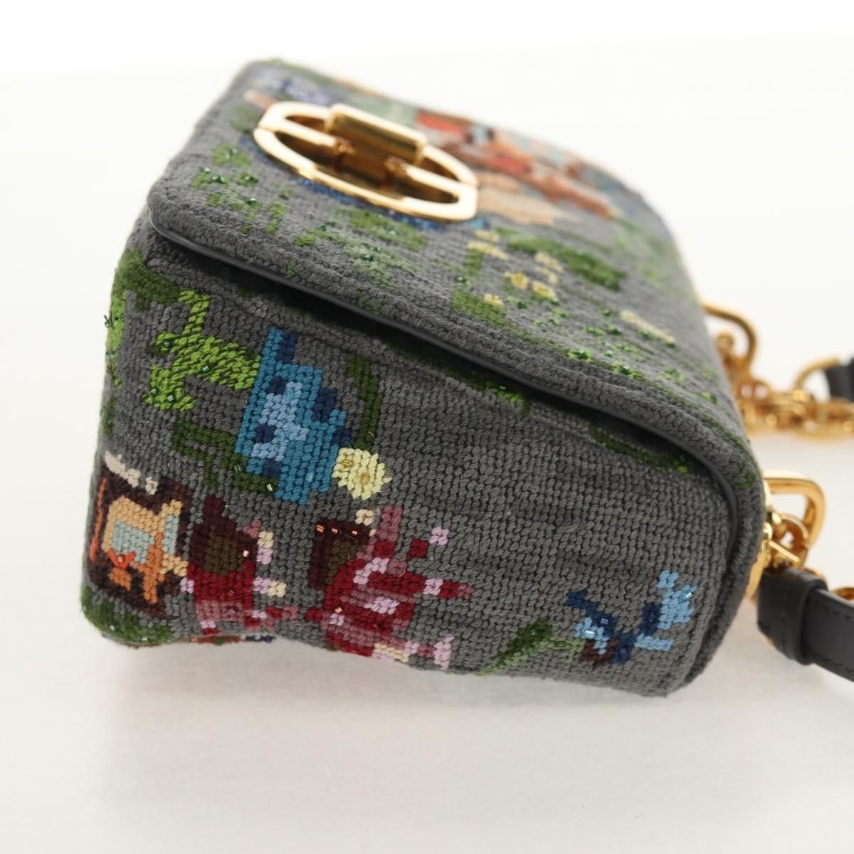 Dior Christian Dior Caro Bag Embroidered Cotton Size ONE SIZE - 4 Thumbnail