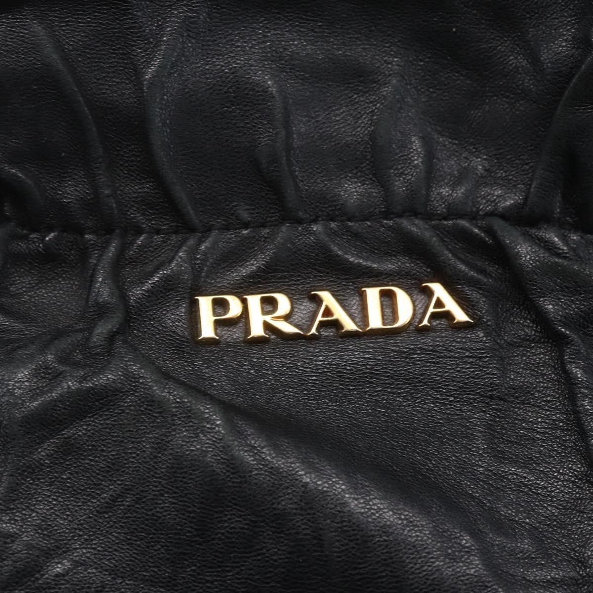 Prada Prada Bow Tie Pleated Tote Leather Size ONE SIZE - 20 Thumbnail