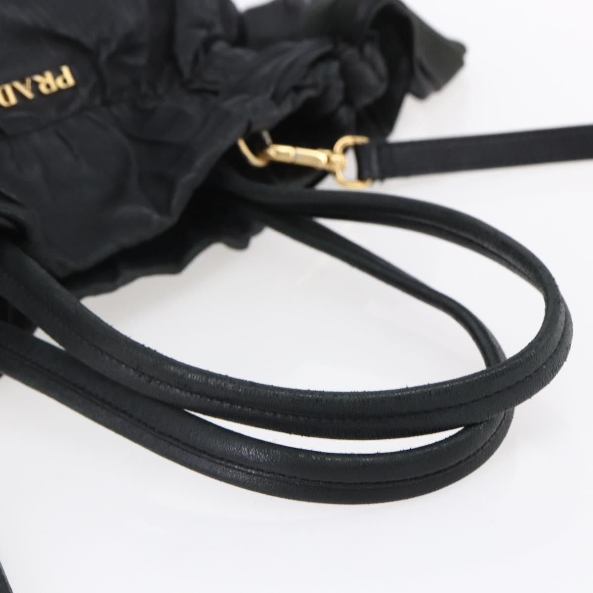 Prada Prada Bow Tie Pleated Tote Leather Size ONE SIZE - 15 Thumbnail