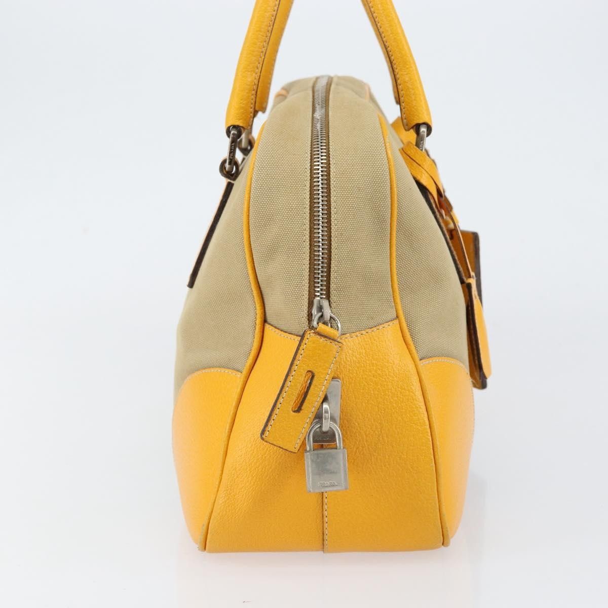 Prada Prada Bowler Bag Canvas with Leather Size ONE SIZE - 4 Thumbnail