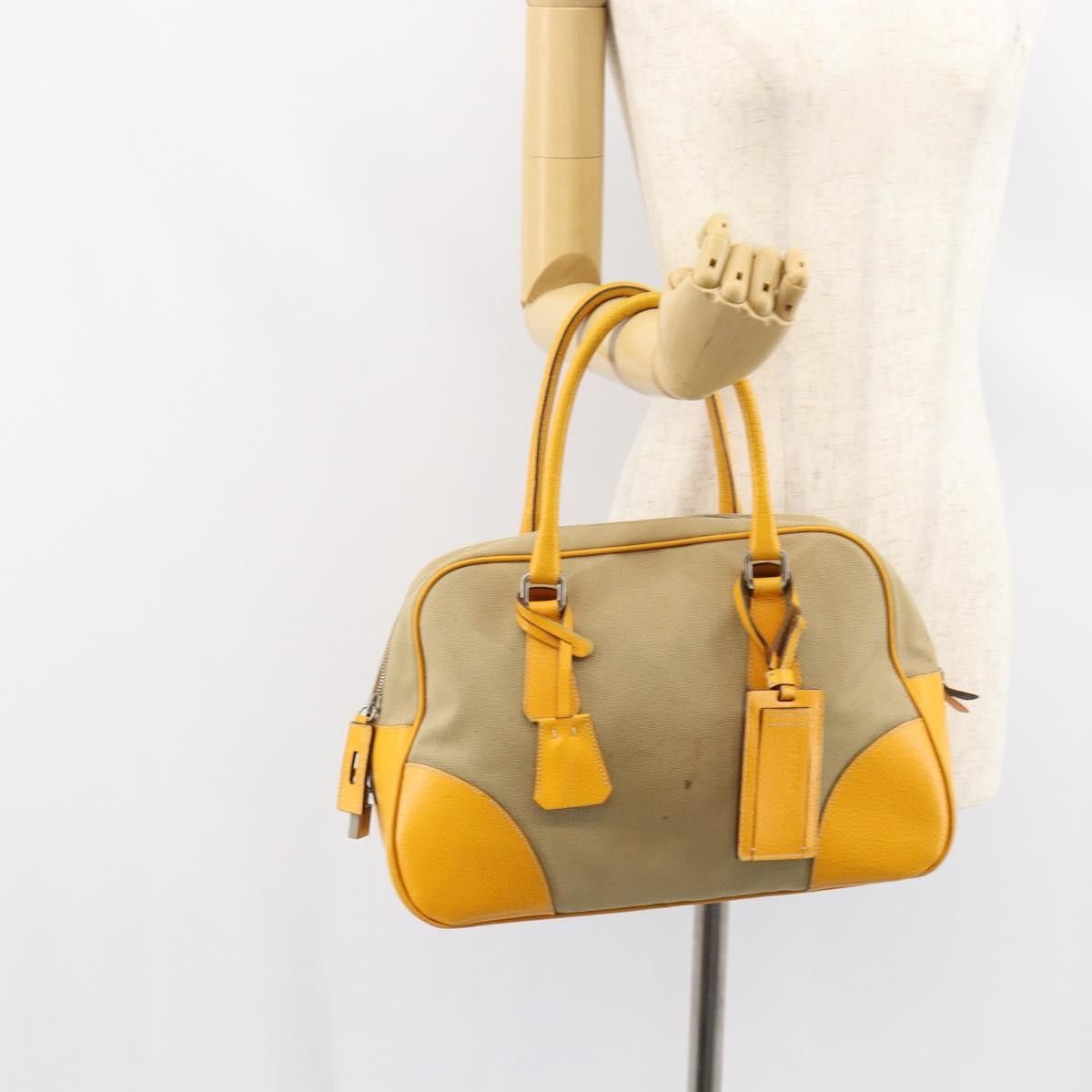 Prada Prada Bowler Bag Canvas with Leather Size ONE SIZE - 15 Thumbnail