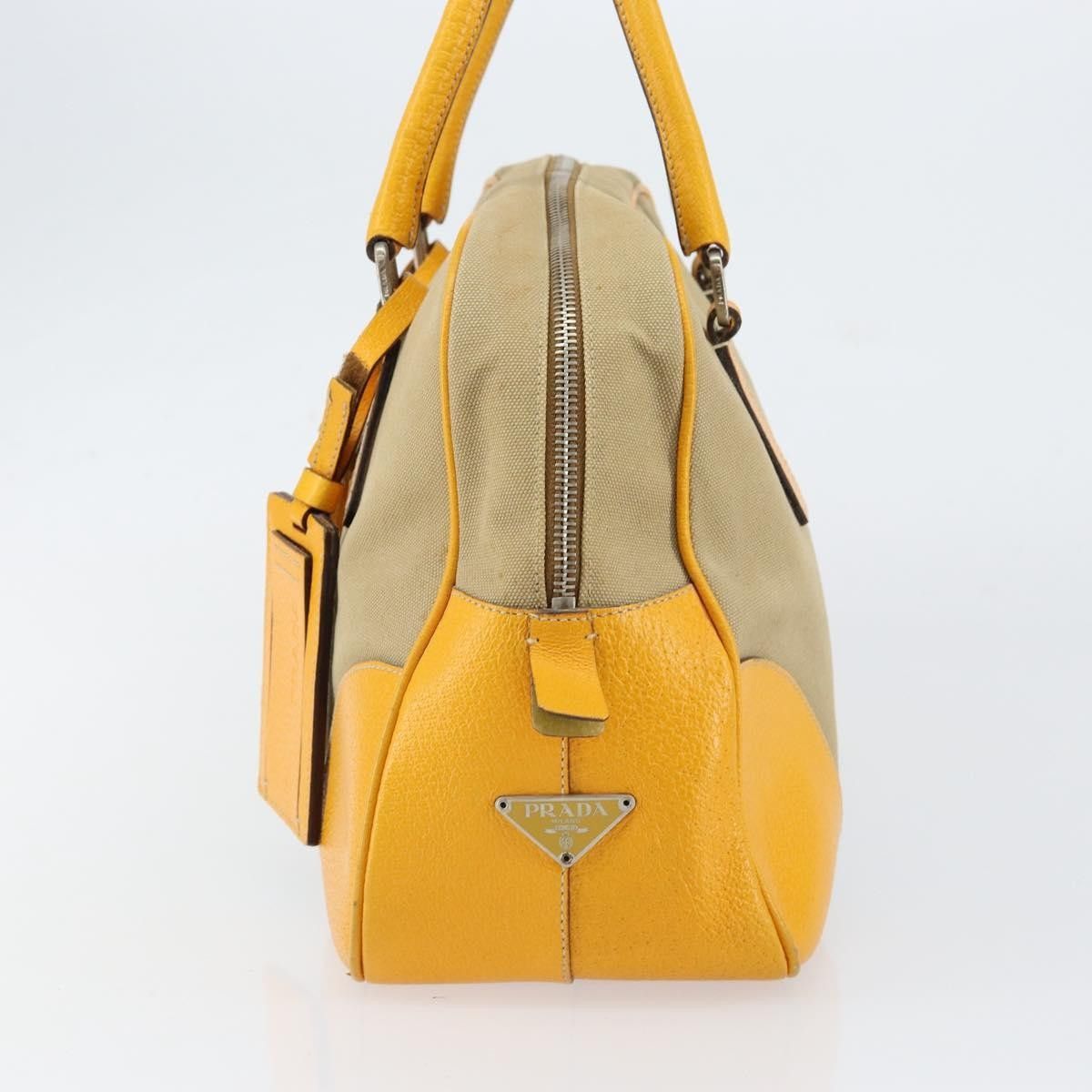 Prada Prada Bowler Bag Canvas with Leather Size ONE SIZE - 3 Thumbnail