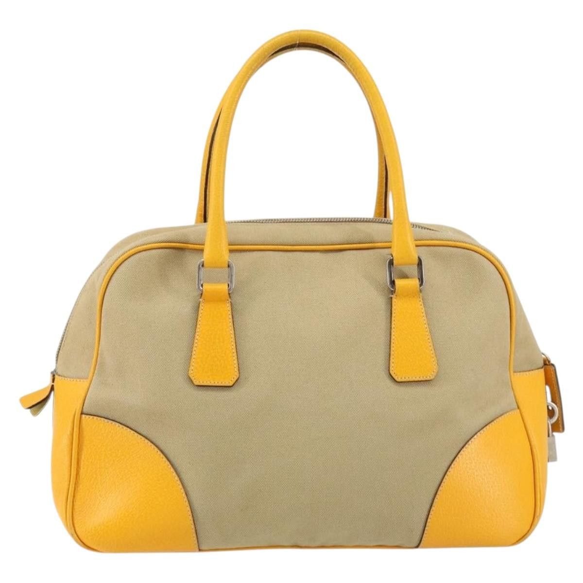 Prada Prada Bowler Bag Canvas with Leather Size ONE SIZE - 2 Thumbnail