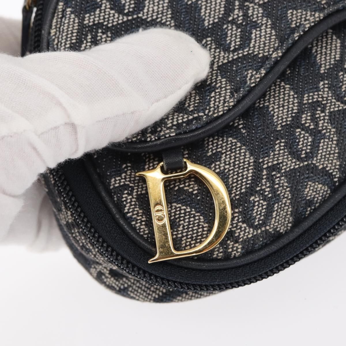 Dior Christian Dior Saddle Zip Pouch Diorissimo Canvas Size ONE SIZE - 14 Thumbnail