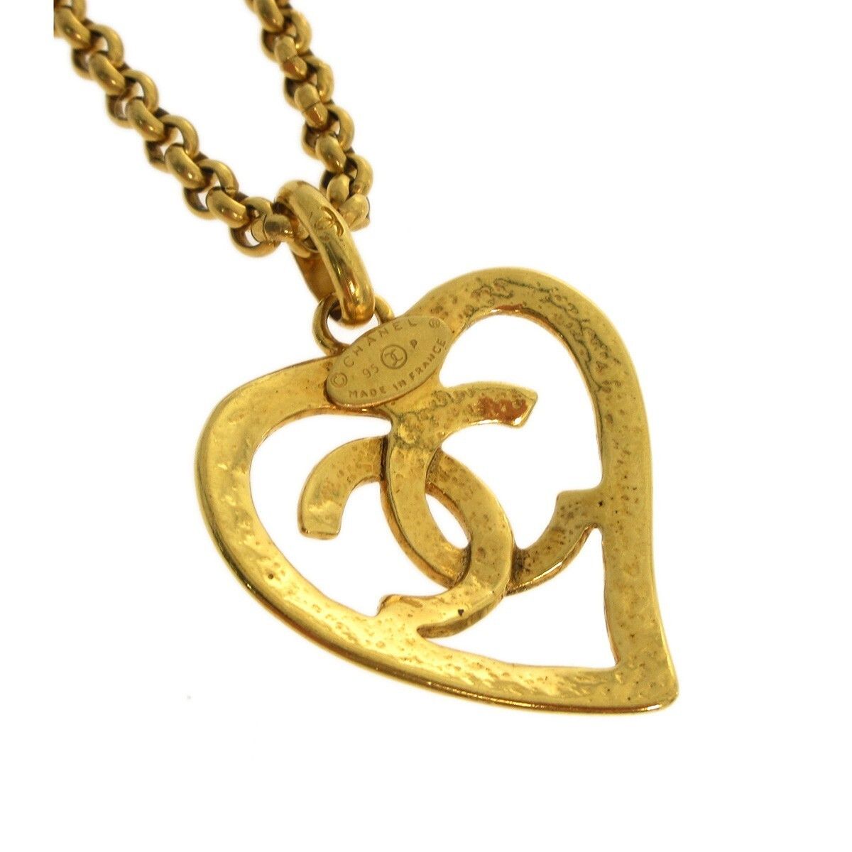 Chanel Chanel CC and Heart Pendant Necklace Metal Size ONE SIZE - 3 Thumbnail