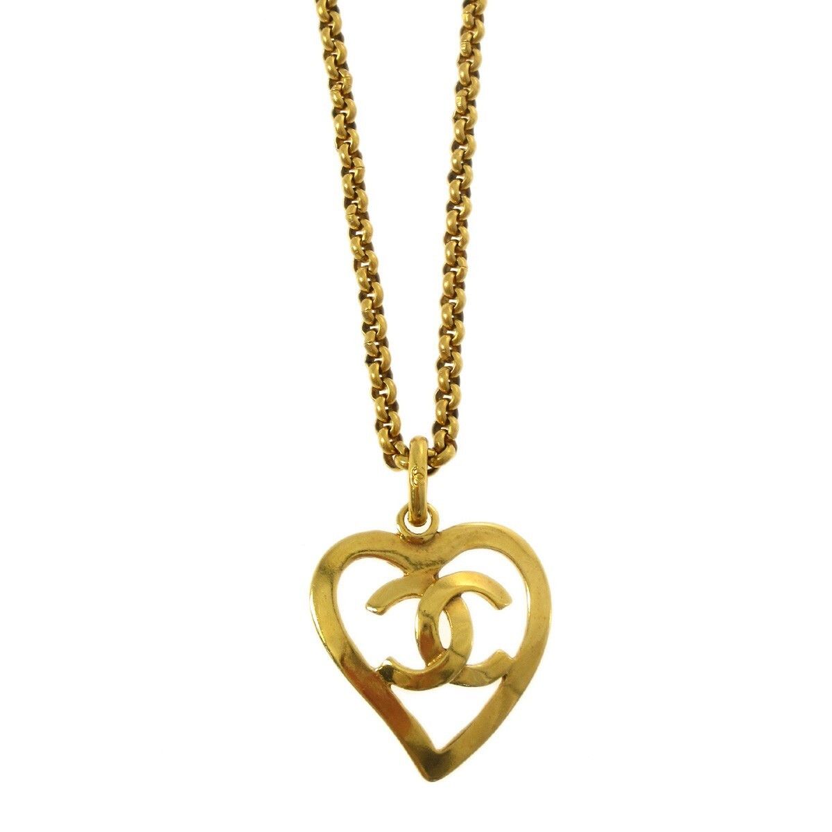 Chanel Chanel CC and Heart Pendant Necklace Metal Size ONE SIZE - 2 Thumbnail