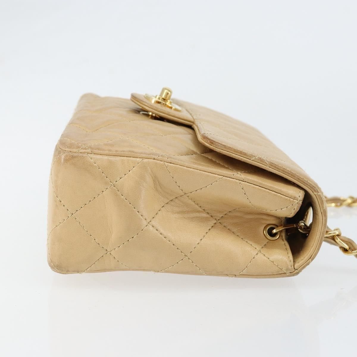Chanel Chanel Vintage Square Classic Single Flap Bag Quilted Lambskin Size ONE SIZE - 3 Thumbnail