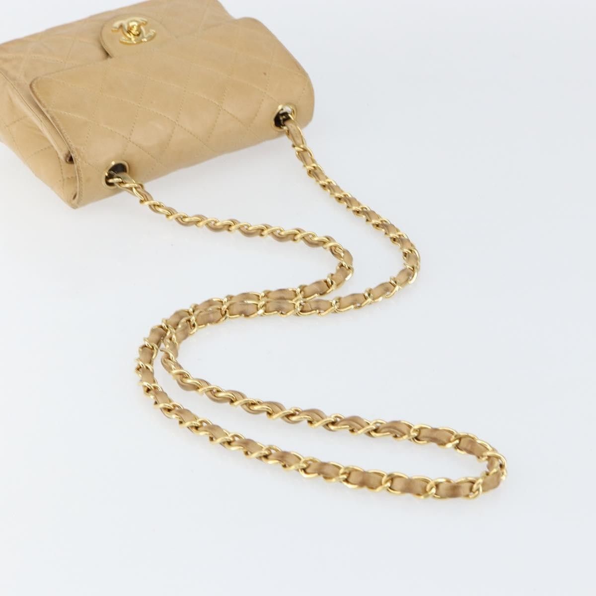 Chanel Chanel Vintage Square Classic Single Flap Bag Quilted Lambskin Size ONE SIZE - 8 Thumbnail