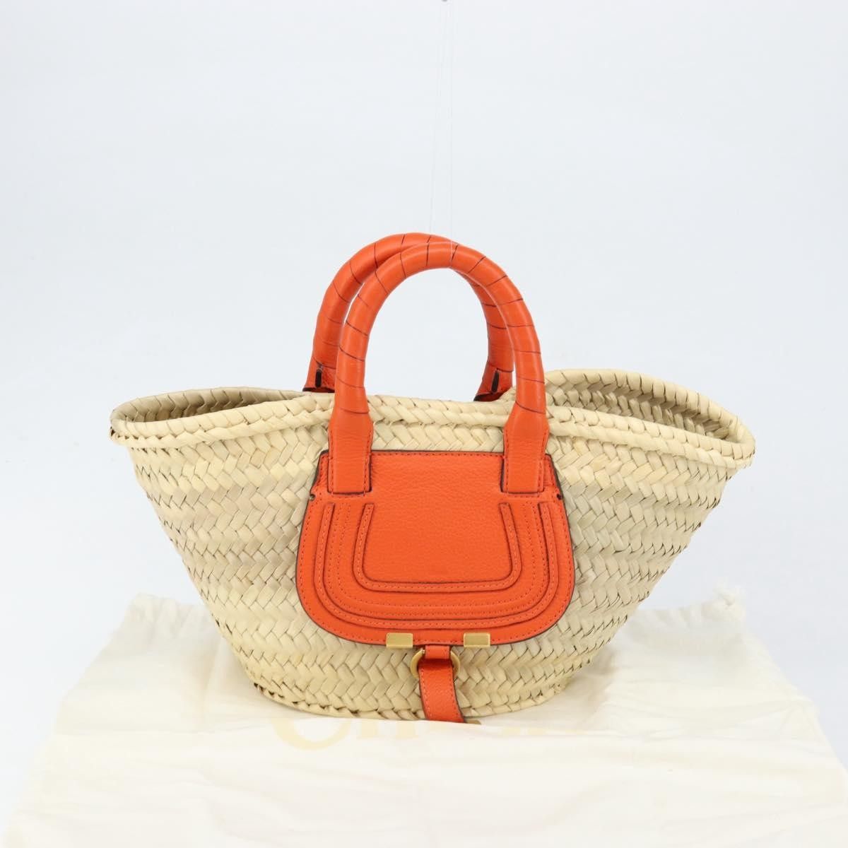 Chloe Chloe Marcie Basket Bag Raffia and Leather Size ONE SIZE - 13 Thumbnail