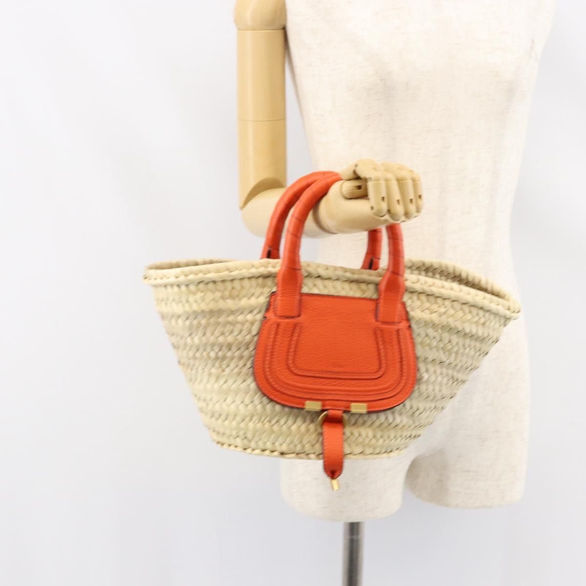 Chloe Chloe Marcie Basket Bag Raffia and Leather Size ONE SIZE - 14 Thumbnail