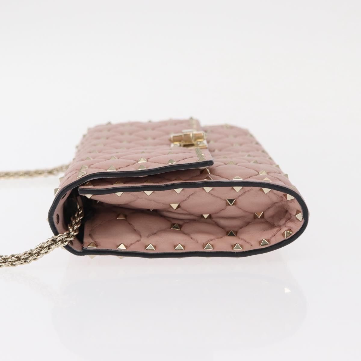 Valentino Valentino Garavani Rockstud Spike Wallet on Chain Quilted Leather Size ONE SIZE - 4 Thumbnail