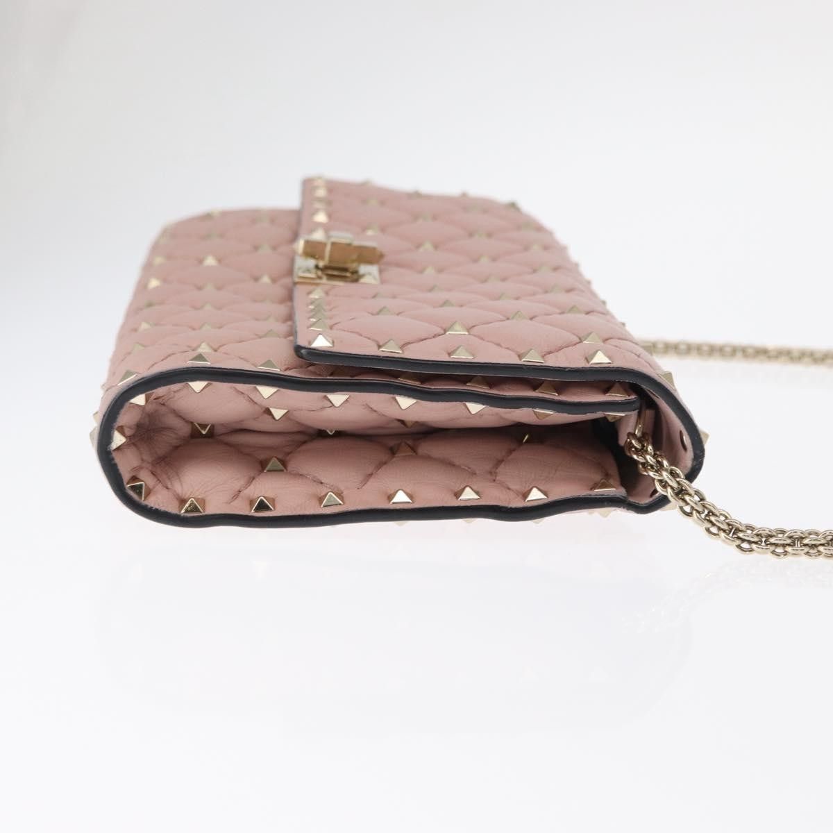 Valentino Valentino Garavani Rockstud Spike Wallet on Chain Quilted Leather Size ONE SIZE - 3 Thumbnail