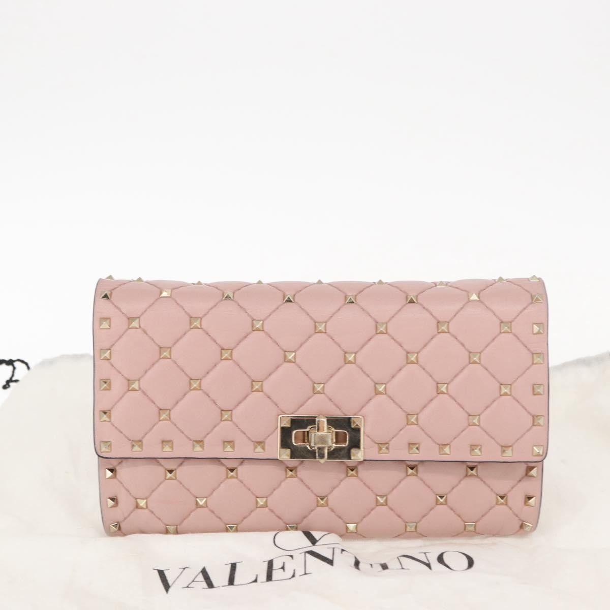 Valentino Valentino Garavani Rockstud Spike Wallet on Chain Quilted Leather Size ONE SIZE - 13 Thumbnail