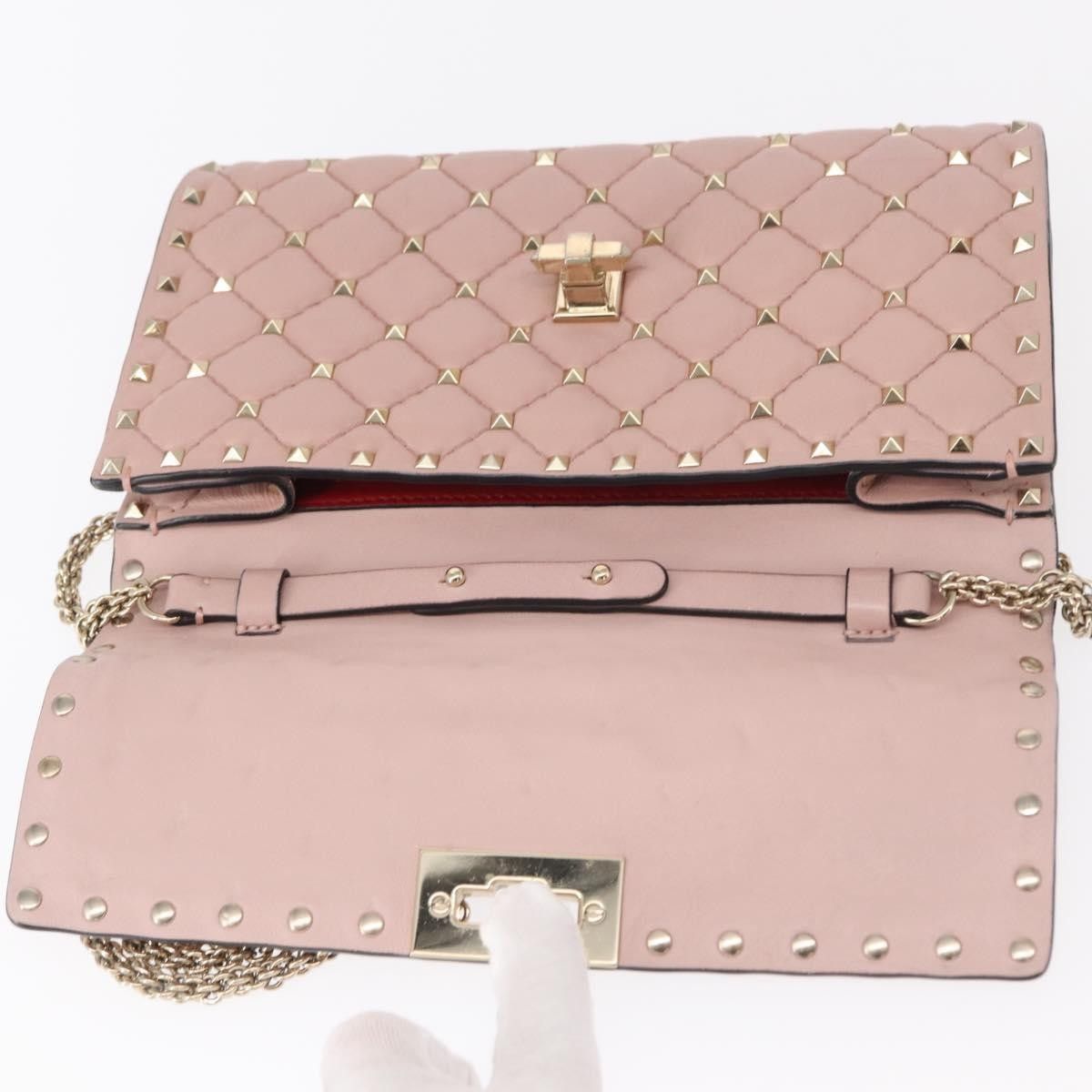 Valentino Valentino Garavani Rockstud Spike Wallet on Chain Quilted Leather Size ONE SIZE - 17 Thumbnail