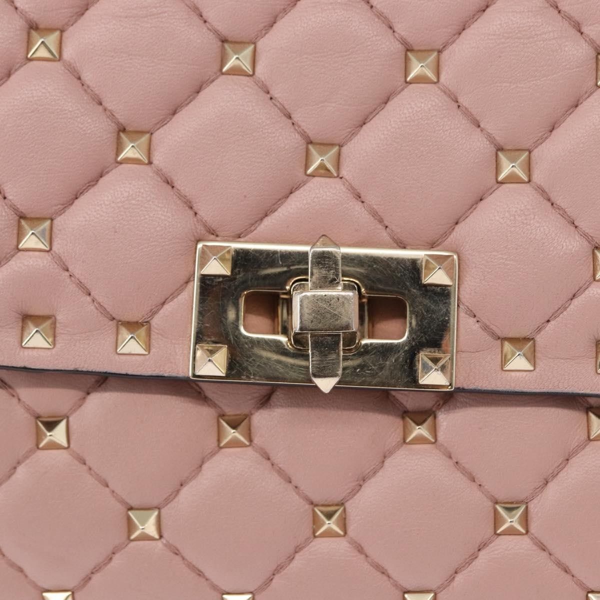 Valentino Valentino Garavani Rockstud Spike Wallet on Chain Quilted Leather Size ONE SIZE - 21 Thumbnail