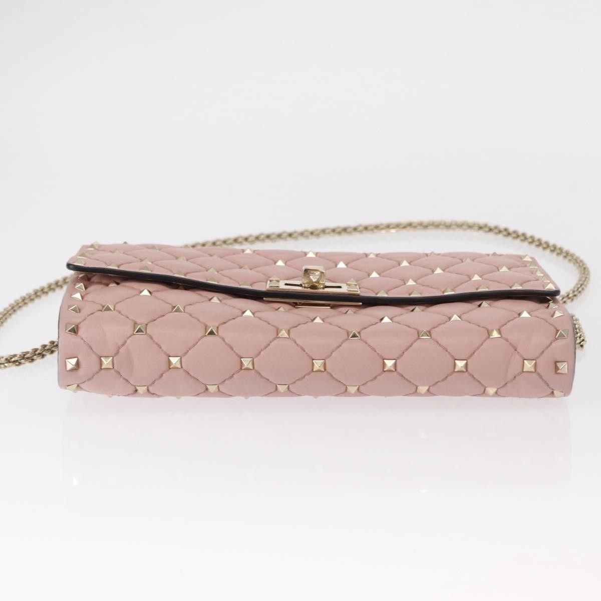 Valentino Valentino Garavani Rockstud Spike Wallet on Chain Quilted Leather Size ONE SIZE - 15 Thumbnail
