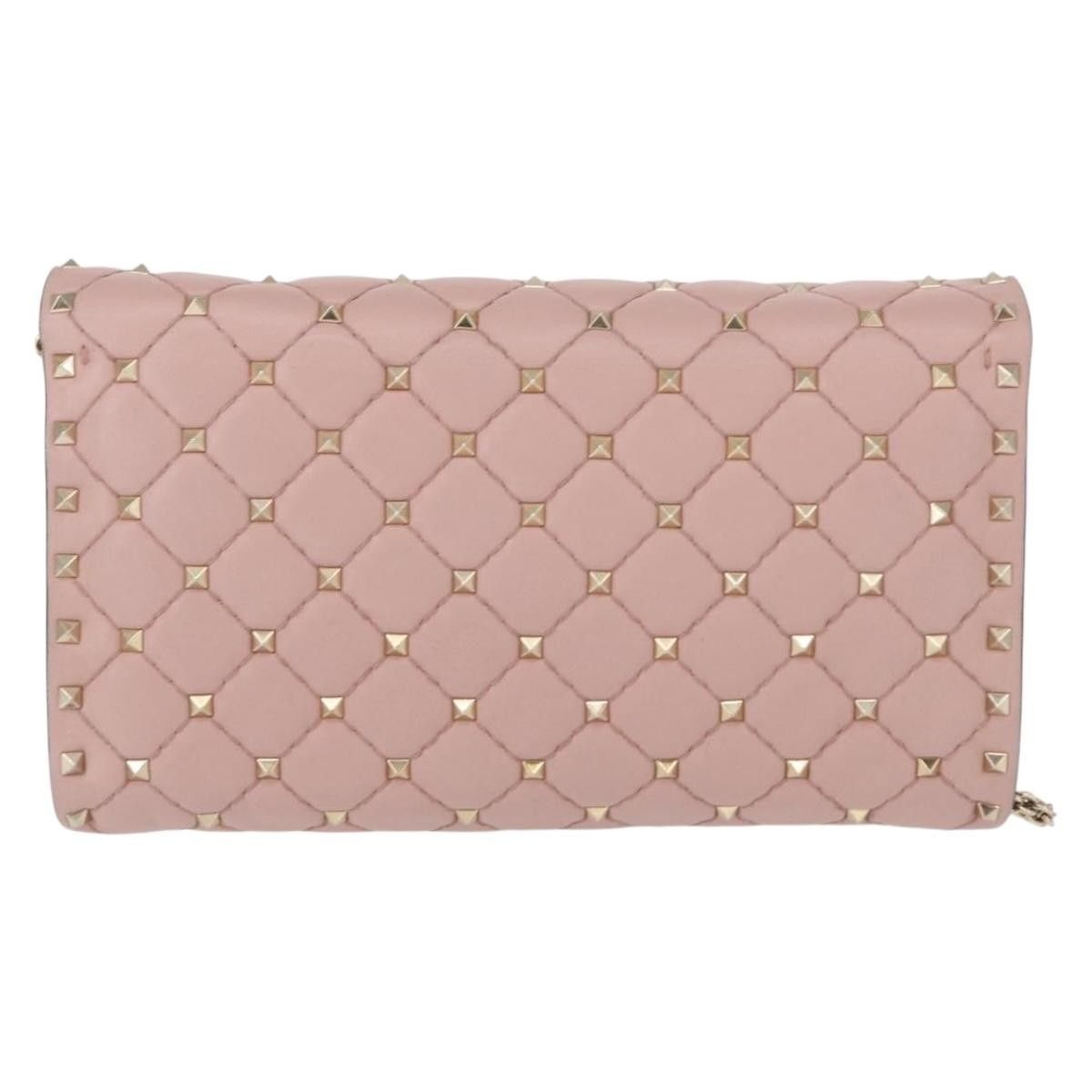 Valentino Valentino Garavani Rockstud Spike Wallet on Chain Quilted Leather Size ONE SIZE - 2 Thumbnail