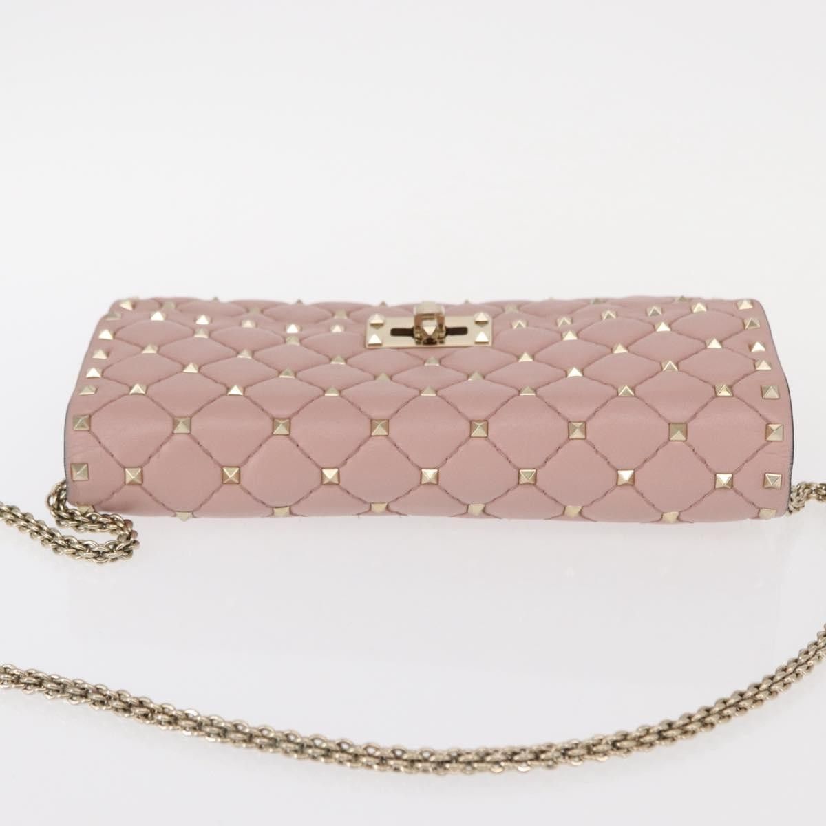 Valentino Valentino Garavani Rockstud Spike Wallet on Chain Quilted Leather Size ONE SIZE - 16 Thumbnail