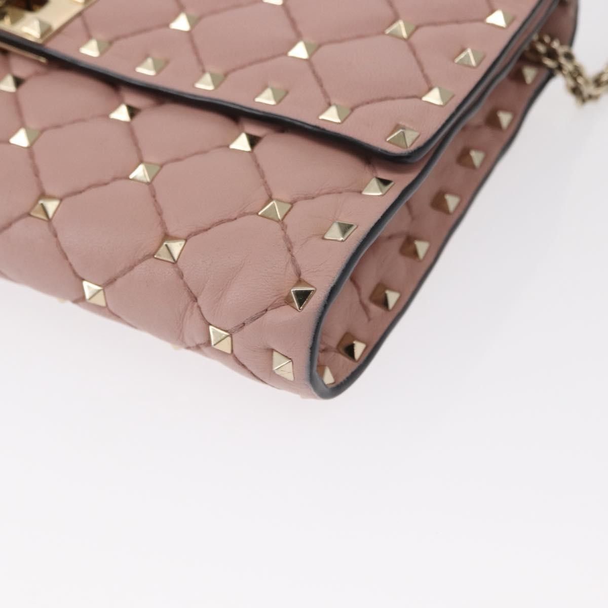 Valentino Valentino Garavani Rockstud Spike Wallet on Chain Quilted Leather Size ONE SIZE - 9 Thumbnail