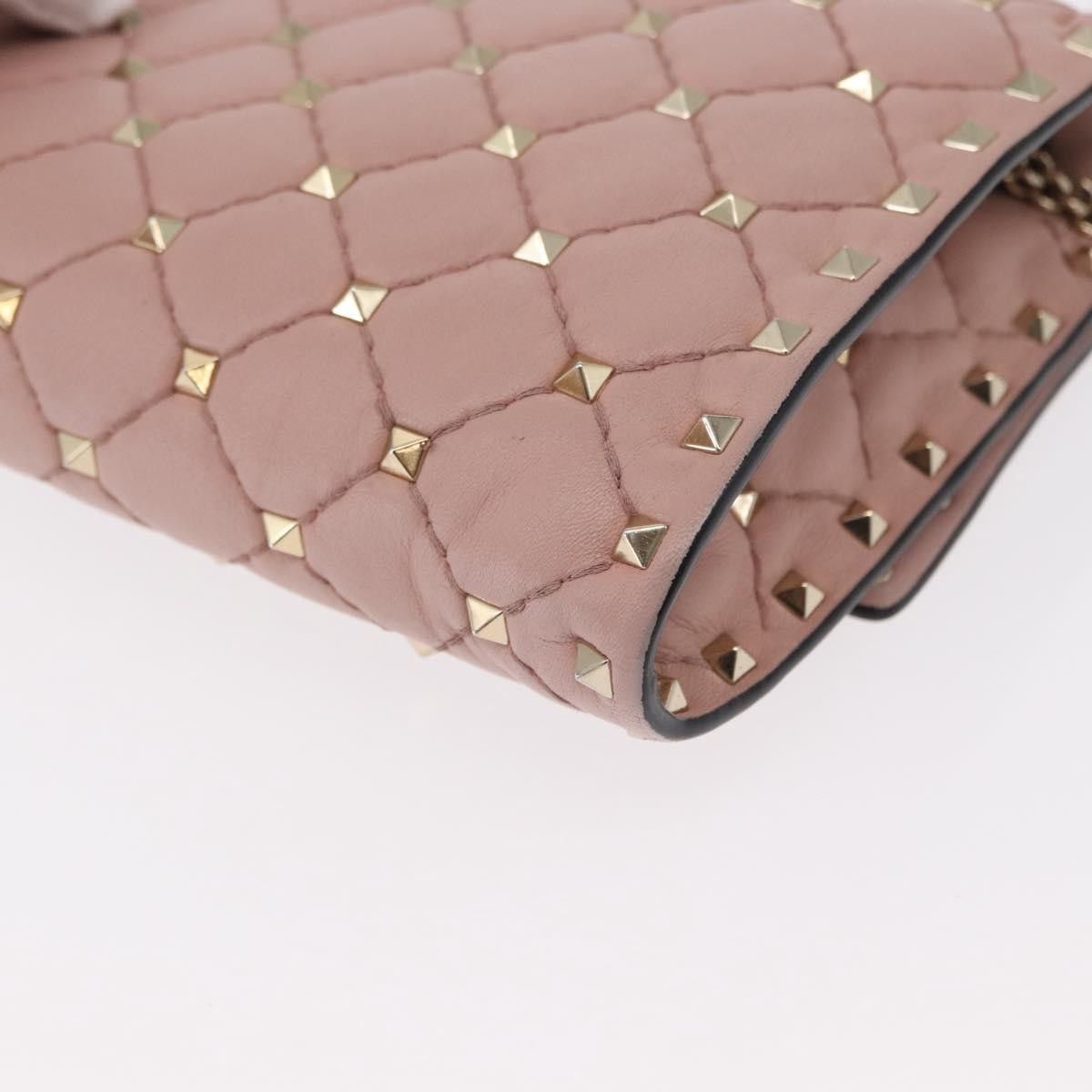Valentino Valentino Garavani Rockstud Spike Wallet on Chain Quilted Leather Size ONE SIZE - 12 Thumbnail