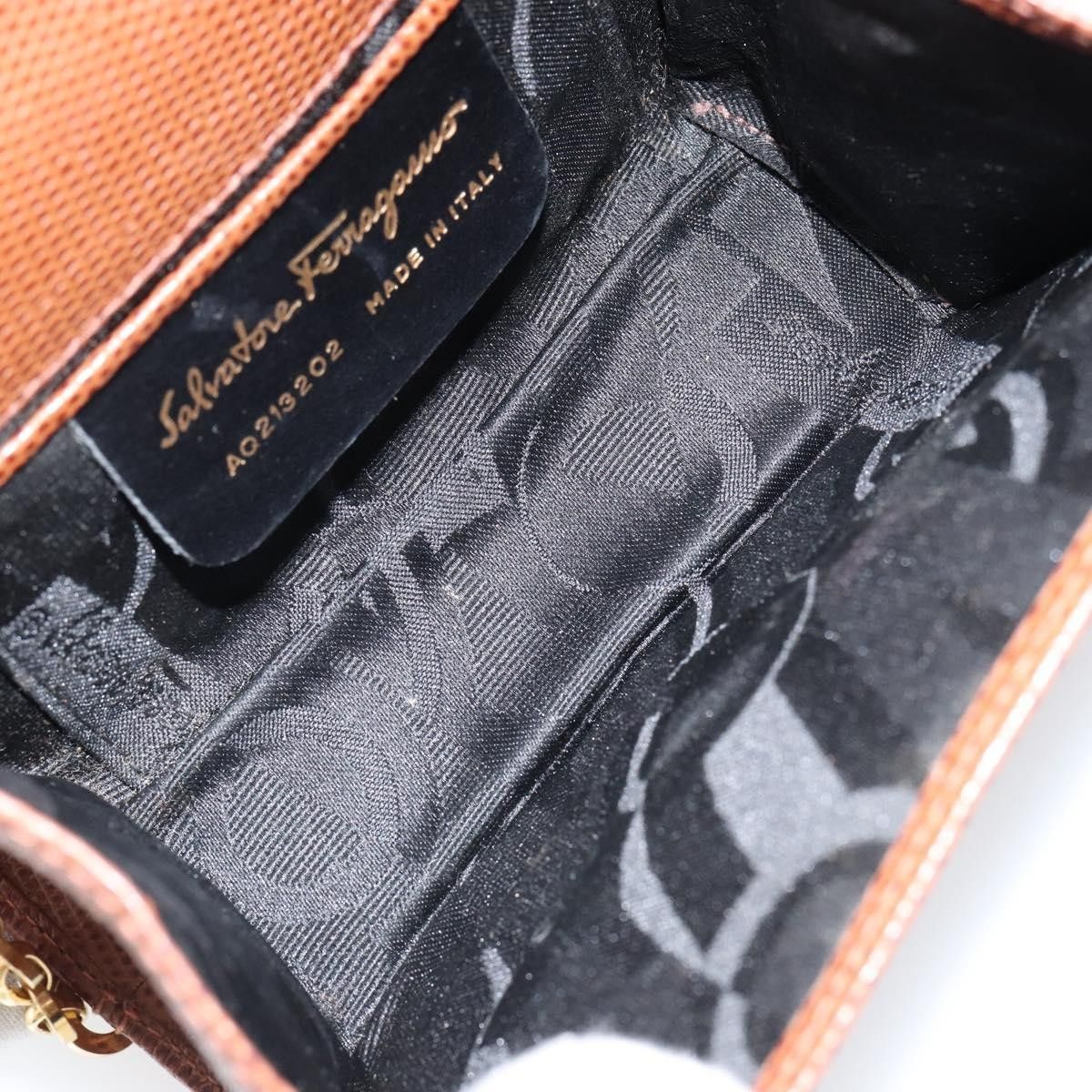 Salvatore Ferragamo Salvatore Ferragamo Vala Embossed Leather Size ONE SIZE - 5 Thumbnail